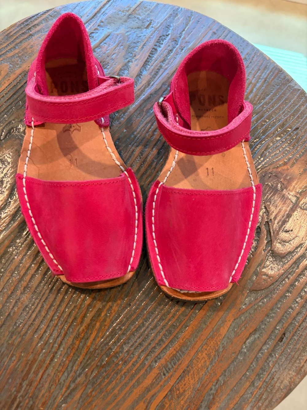 Kids Hot Pink Ankle-Strap Sandals